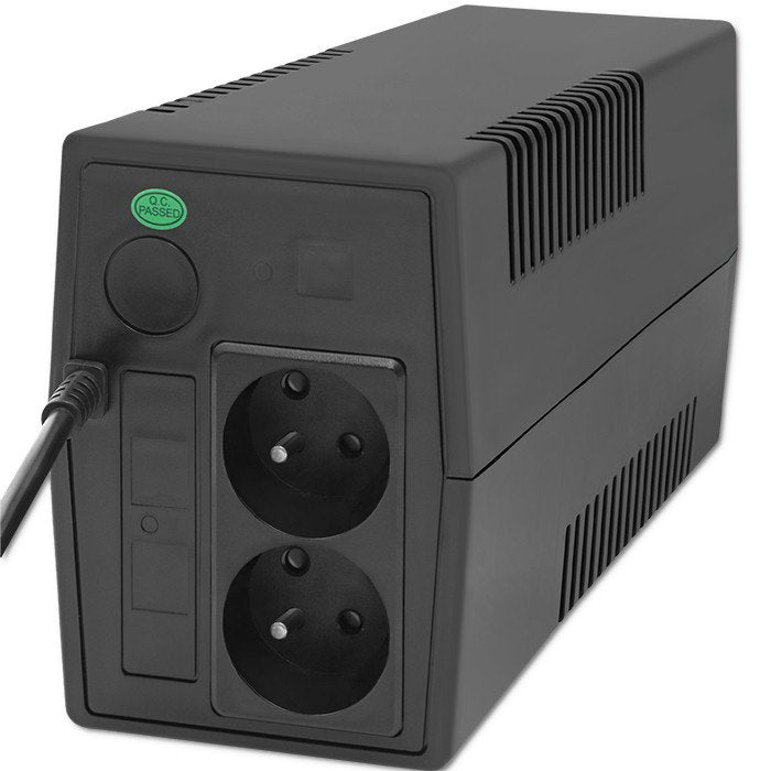 EAN 5901878537740 - Qoltec 53774 sistema de alimentación ininterrumpida (UPS) Línea interactiva 1 kVA 600 W 1 salidas AC imagen 2