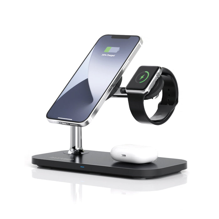 EAN 4040895010629 - RealPower ChargeAIR Mag Smartphone, Reloj inteligente, Tableta Negro USB Cargador inalámbrico Interior imagen 1