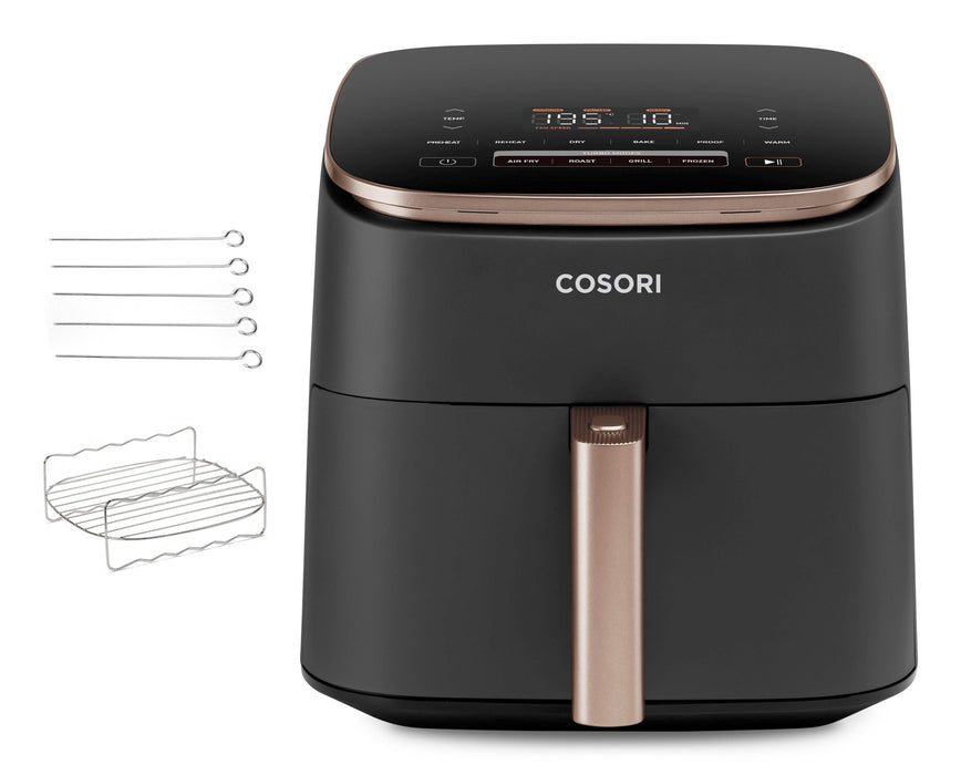 EAN 810123671519 - Cosori Turbo Blaze Chef Edition Sencillo 6 L Independiente 1725 W Freidora de aire caliente Negro, Oro ros imagen 3