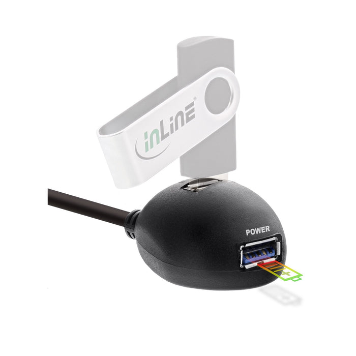 EAN 4043718171873 - InLine 35653 cable USB USB 3.2 Gen 1 (3.1 Gen 1) 3 m USB A 2 x USB A 5 Gbit/s Negro imagen 3