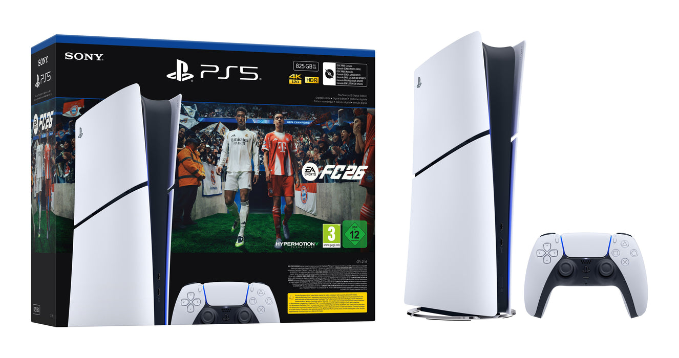 EAN 711719021872 - Sony PlayStation 5 Digital + EA Sports FC 26 Bundle Wifi Negro, Blanco imagen 2