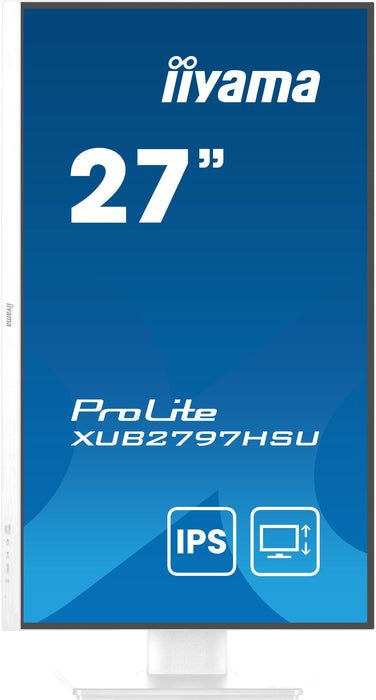 EAN 4948570124893 - iiyama ProLite XUB2797HSU-W2 pantalla para PC 68,6 cm (27") 1920 x 1080 Pixeles Full HD LED Blanco imagen 3