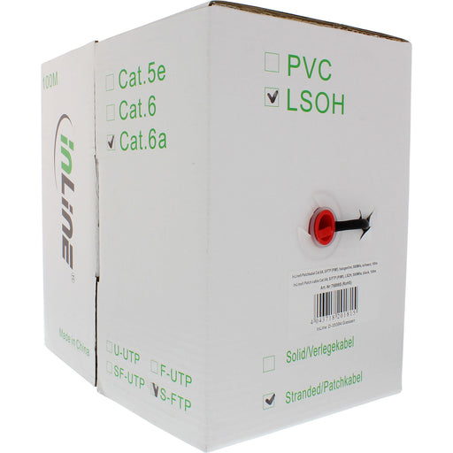 EAN 4043718201815 - InLine 76899S cable de red Negro 100 m Cat6a S/FTP (S-STP) imagen 2
