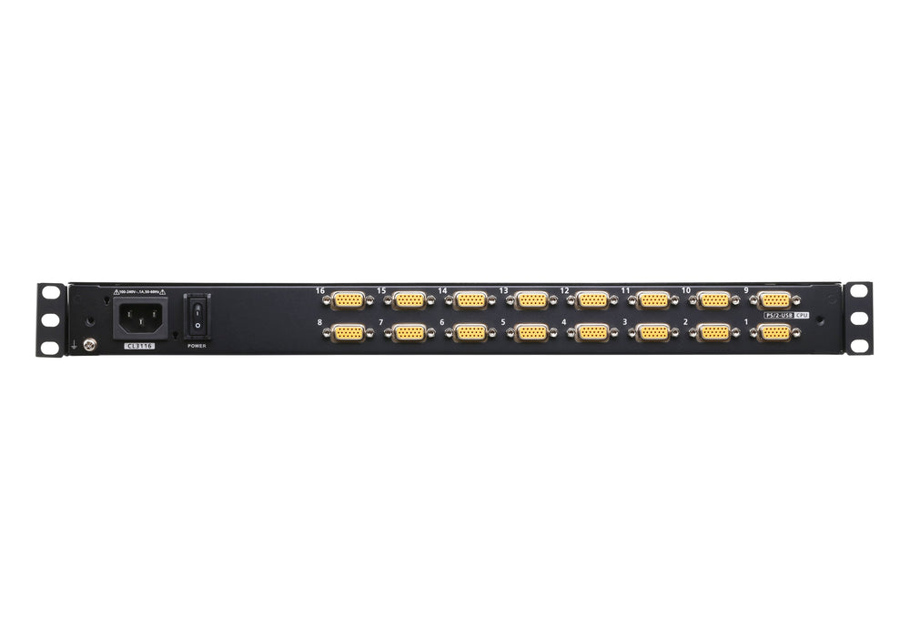 EAN 4710469343735 - ATEN CL3116NX consola de rack 47 cm (18.5") 1366 x 768 Pixeles Metal, Plástico Negro 1U imagen 3