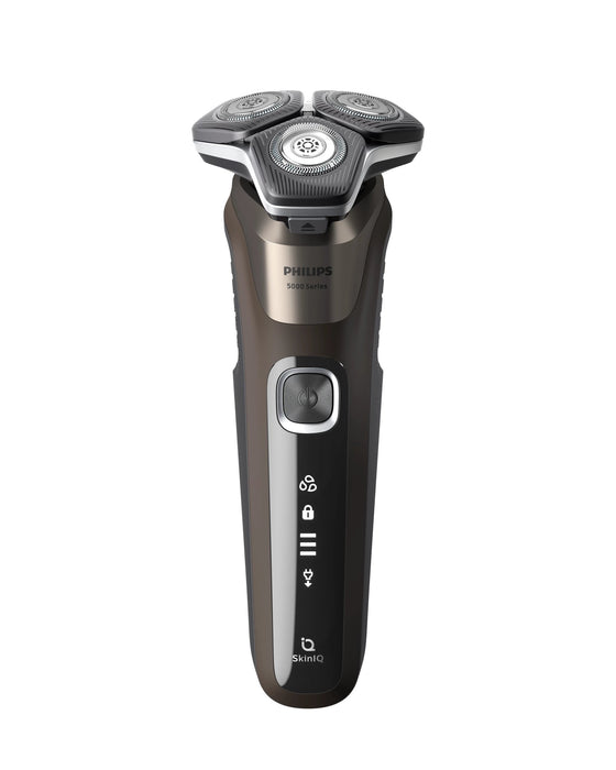 EAN 8720689008457 - Philips SHAVER Series 5000 S5886/30 afeitadora Máquina de afeitar de rotación Recortadora Negro, Marrón imagen 1