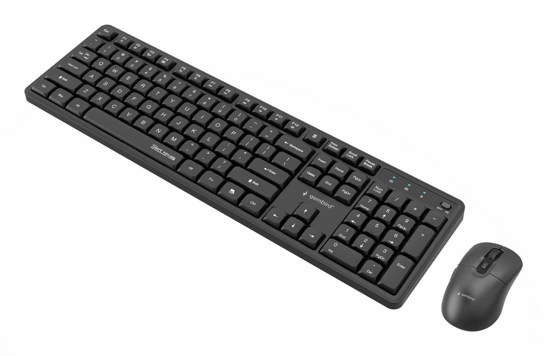 EAN 8716309136792 - Gembird KBS-WMS-01 teclado Ratón incluido Oficina RF inalámbrico QWERTY Internacional de EE.UU. Negro imagen 4