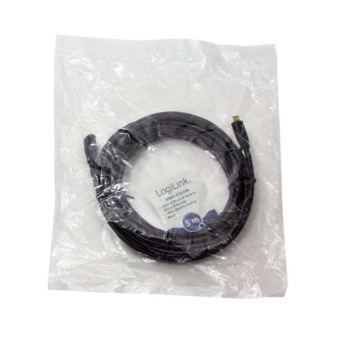 EAN 4052792047202 - LogiLink CU0125 cable USB USB 2.0 5 m Micro-USB B 0,48 Gbit/s Negro imagen 2