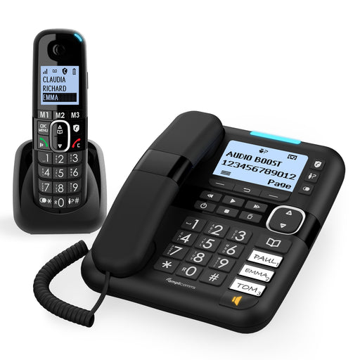EAN 3700601423372 - amplicomms BigTel 1580 Combo Teléfono DECT/analógico Identificador de llamadas Negro imagen 2