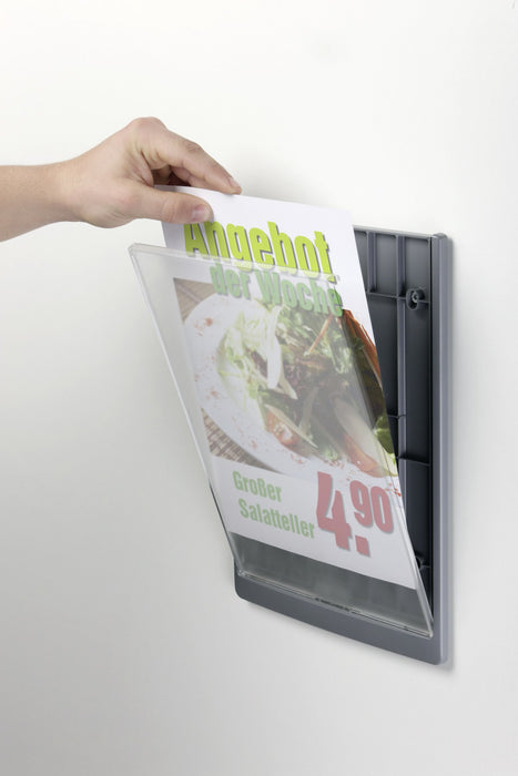 EAN 4005546405568 - Durable 486737 portacartel y stand de información Portacarteles A4 Plástico Grafito imagen 10