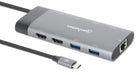 EAN 0766623130714 - Manhattan 130714 base para portátil y replicador de puertos Alámbrico USB 3.2 Gen 2 (3.1 Gen 2) Type-C Gr imagen 2