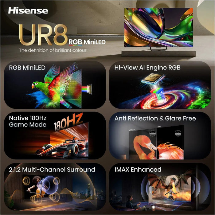EAN 6942351436760 - Hisense 75UR8S 190,5 cm (75") 4K Ultra HD Smart TV Wifi Negro imagen 8