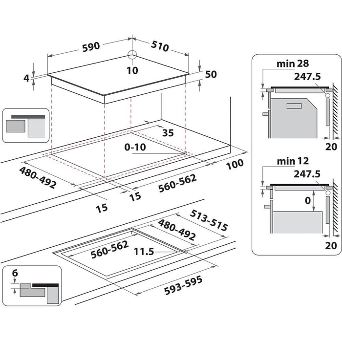 EAN 8003437071539 - Whirlpool WB B8360 NE BM Negro Integrado 60 cm Con placa de inducción 4 zona(s) imagen 7