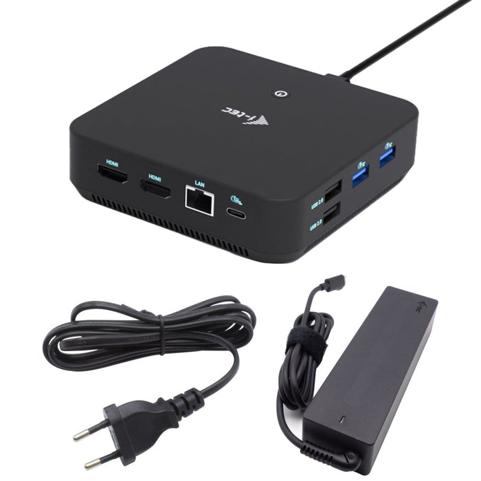 EAN 8595611707476 - i-tec USB-C DP Dual HDMI Docking Station with Power Delivery 100 W + Universal Charger 100W imagen 1