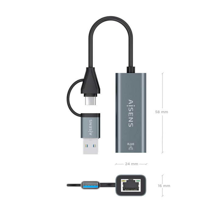 EAN 8435739905425 - AISENS A109-1032 base para portátil y replicador de puertos Alámbrico USB 3.2 Gen 1 (3.1 Gen 1) Type-C imagen 4