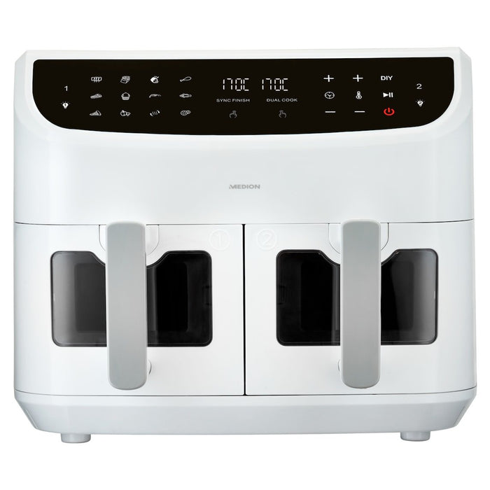 EAN 4061275214857 - MEDION LIFE P20 Doble 8,7 L 2600 W Freidora de aire caliente Blanco imagen 3