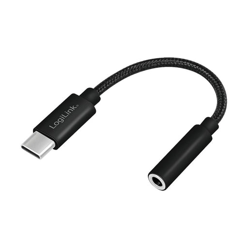 EAN 4052792068795 - LogiLink UA0398 cable de audio 0,13 m 3.5mm TRRS USB Tipo C Negro imagen 1
