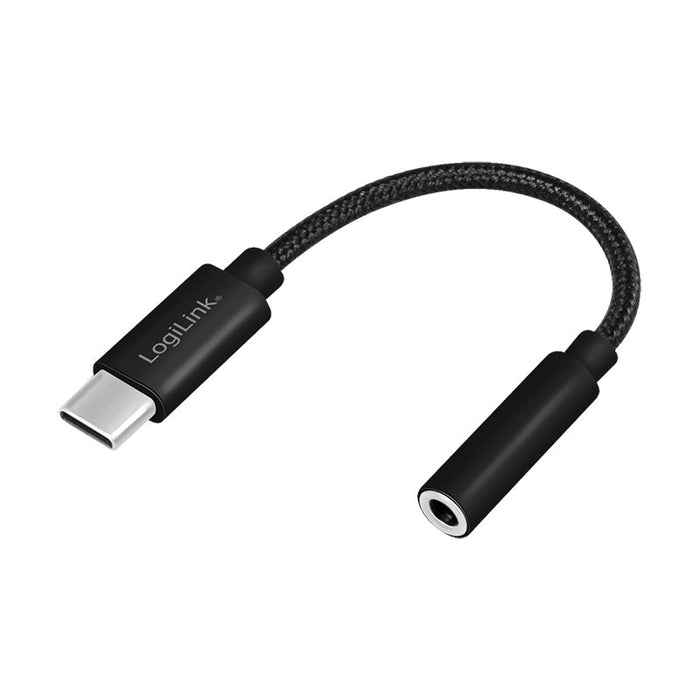 EAN 4052792068795 - LogiLink UA0398 cable de audio 0,13 m 3.5mm TRRS USB Tipo C Negro imagen 1