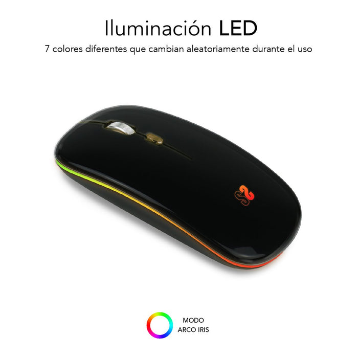 EAN 8436586742027 - SUBBLIM SUBMO-LDFLAT1 ratón Oficina Ambidextro RF Wireless + Bluetooth + USB Type-A Óptico 1600 DPI imagen 3