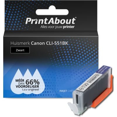 EAN 0632096830102 - PrintAbout CLI-551BK cartucho de tinta Compatible Negro imagen 1