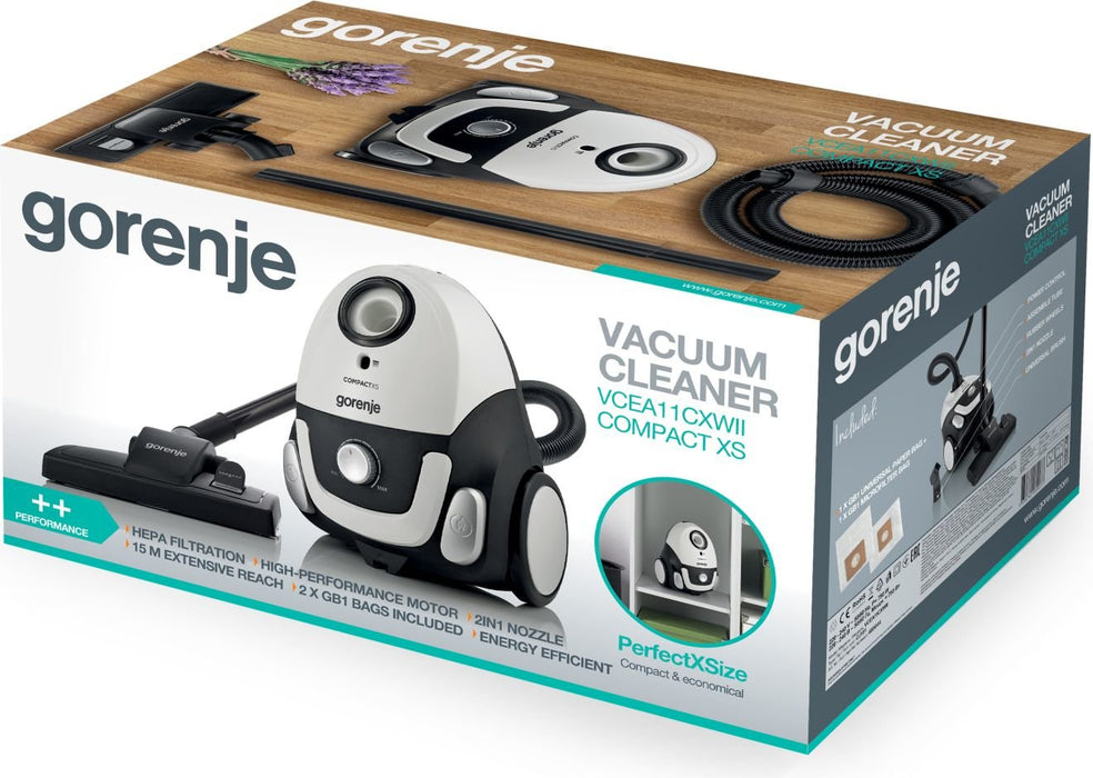 EAN 3838782089077 - Gorenje VCEA11CXWII 2 L Aspiradora cilíndrica Secar 750 W Bolsa para el polvo imagen 5