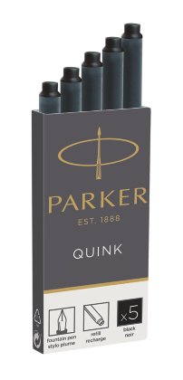 EAN 3501179503820 - Parker Quink inktpatronen zwart, doos met 5 stuks Negro 5 pieza(s) imagen 1