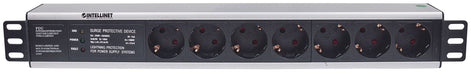 EAN 0766623714006 - Intellinet 714006 unidad de distribución de energía (PDU) 7 salidas AC 1.5U Negro imagen 3
