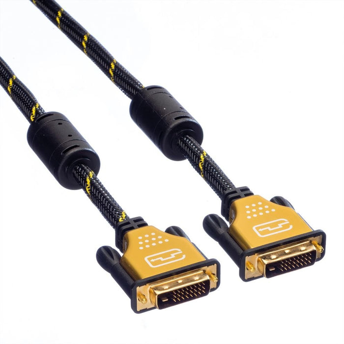 EAN 7611990194582 - ROLINE 11.04.5514 cable DVI 5 m DVI-D Negro, Oro imagen 3