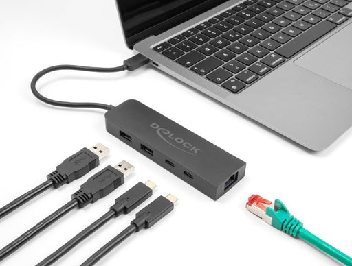EAN 4043619641109 - DeLOCK 64110 hub de interfaz USB 3.2 Gen 2 (3.1 Gen 2) Type-C 10000 Mbit/s Negro imagen 2