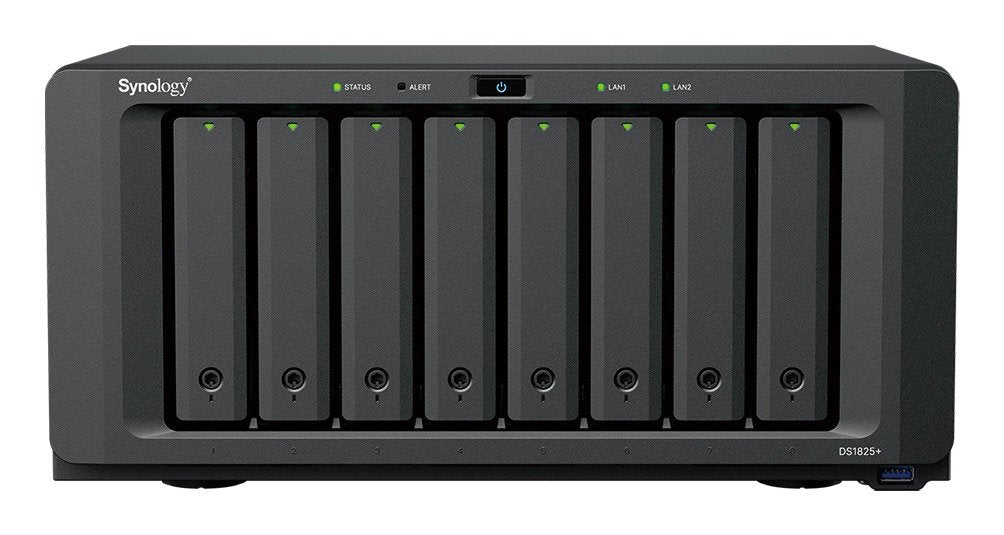 EAN 4711174727216 - Synology DiskStation DS1825neo+ NAS Escritorio AMD Ryzen V1500B 4 GB DDR4 0 TB Synology DSM Negro imagen 1