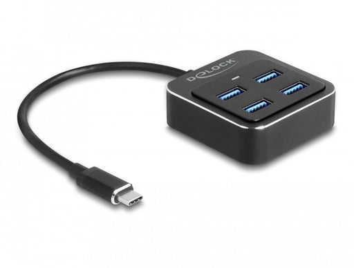 EAN 4043619641918 - DeLOCK 64191 hub de interfaz USB 3.2 Gen 2 (3.1 Gen 2) Type-C 10000 Mbit/s Negro imagen 1