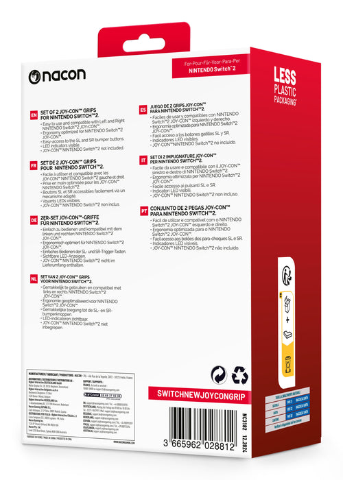 EAN 3665962028812 - NACON SWITCHNEWJOYCONGRIP accesorio de controlador de juego Funda antideslizante para mando imagen 8