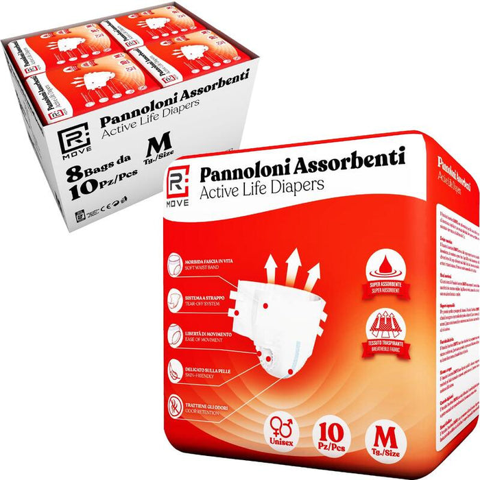 1 Conf. Da 22 Pz Xl Pannoloni Assorbenti Activelife Adulto Rmove