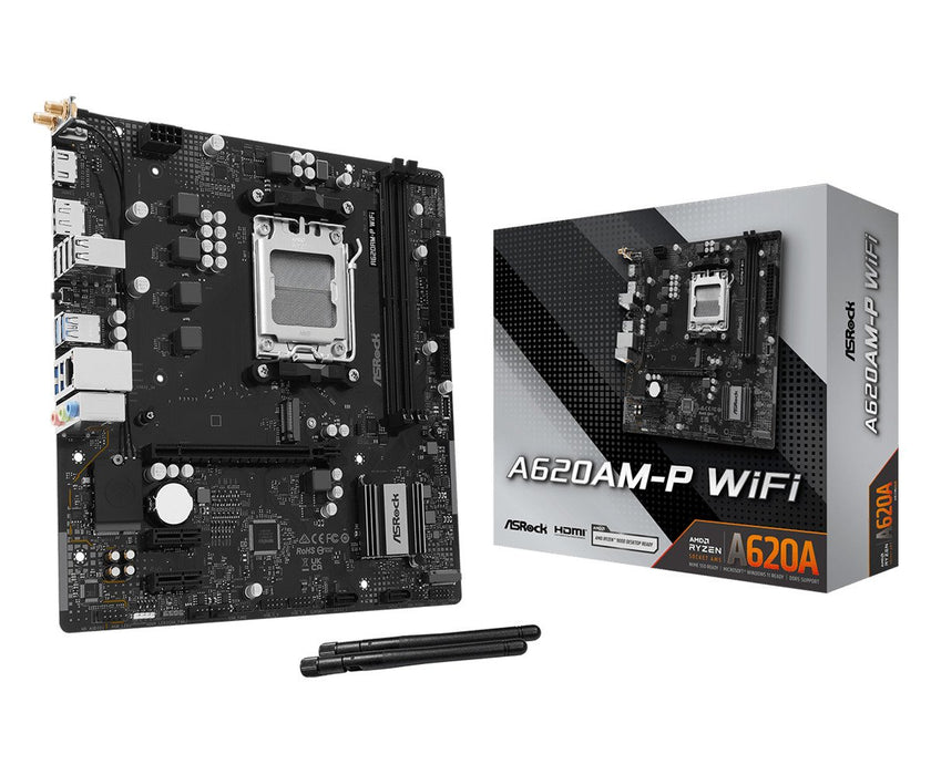 EAN 4711581496019 - Asrock A620AM-P WIFI AMD A620A Zócalo AM5 micro ATX imagen 1