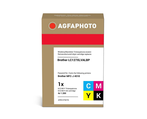 EAN 4250164841278 - AgfaPhoto APB127SETD cartucho de tinta 4 pieza(s) Compatible Alto rendimiento (XL) Negro, Cian, Magenta,  imagen 2