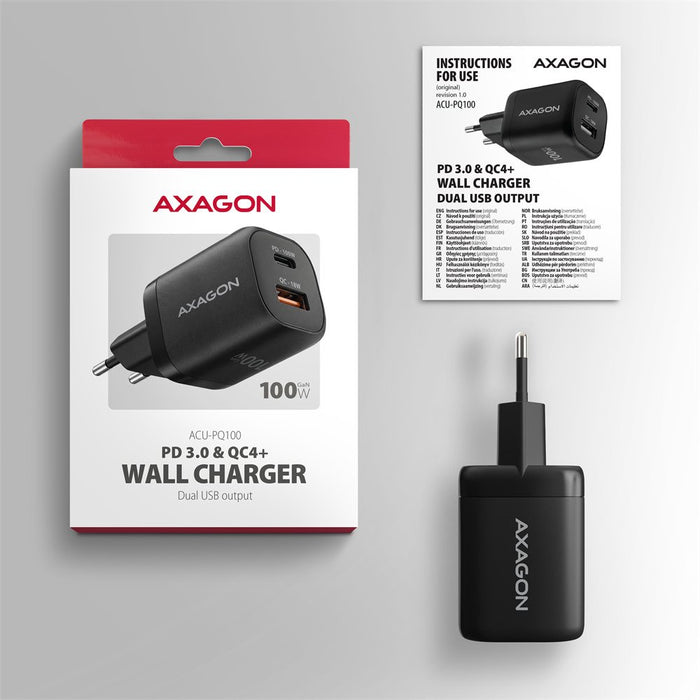 EAN 8595247910424 - Axagon ACU-PQ100 cargador de dispositivo móvil Universal, Reloj inteligente, Tableta, Teléfono móvil, Net imagen 12