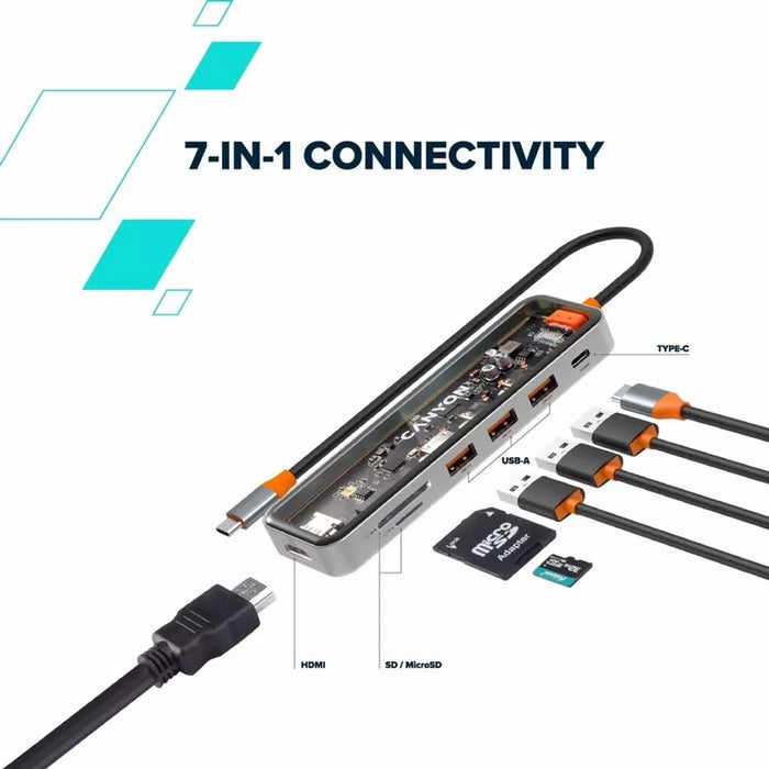 EAN 5291485015572 - Canyon DS-13 USB Tipo C 5000 Mbit/s Gris imagen 10