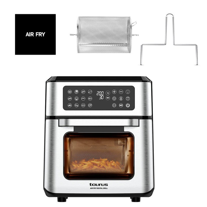 EAN 8414234739919 - Taurus Air Fry Digital Grill Sencillo 12 L Independiente 1800 W Freidora de aire caliente Negro, Acero in imagen 4