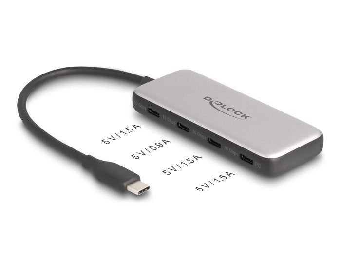 EAN 4043619642618 - DeLOCK 64261 hub de interfaz USB 3.2 Gen 1 (3.1 Gen 1) Type-C 10000 Mbit/s Negro, Gris imagen 2
