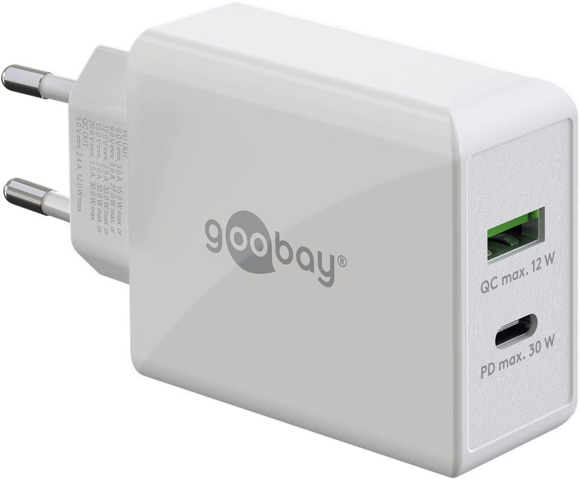 EAN 4040849616747 - Goobay 61674 cargador de dispositivo móvil Auriculares, Teléfono móvil, Smartphone Blanco Corriente alter imagen 1