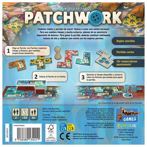 EAN 3558380134411 - Asmodee Patchwork 30 min Juego de mesa Rompecabezas imagen 3