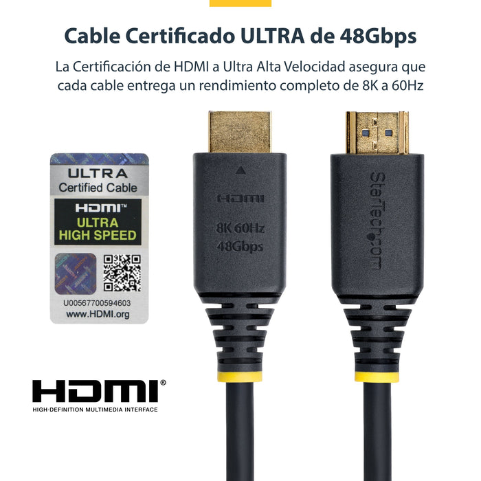 EAN 0065030920261 - StarTech.com HDMI21-CBL-8K60-3M cable HDMI HDMI tipo A (Estándar) Negro imagen 12