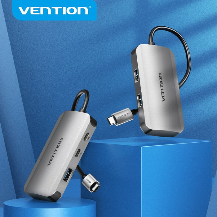 EAN 6922794753464 - Vention TNDHB hub de interfaz USB Tipo C 5000 Mbit/s Gris imagen 2
