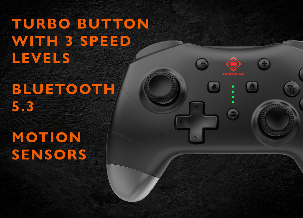EAN 7333048063625 - Deltaco Gaming GAM-183 mando y volante Negro Bluetooth/USB Joystick/Palanca de control lateral + cuadrant imagen 3