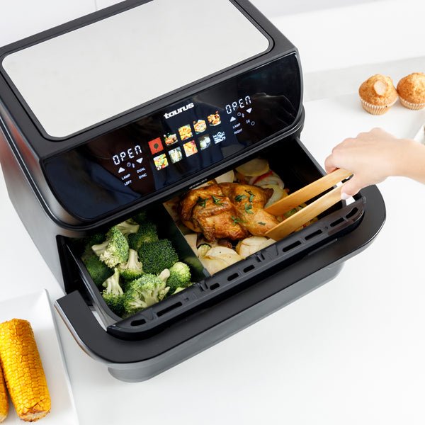 EAN 8414234730046 - Taurus GRILL 360 XL Sencillo 10 L 2800 W Freidora de aire caliente Negro imagen 5