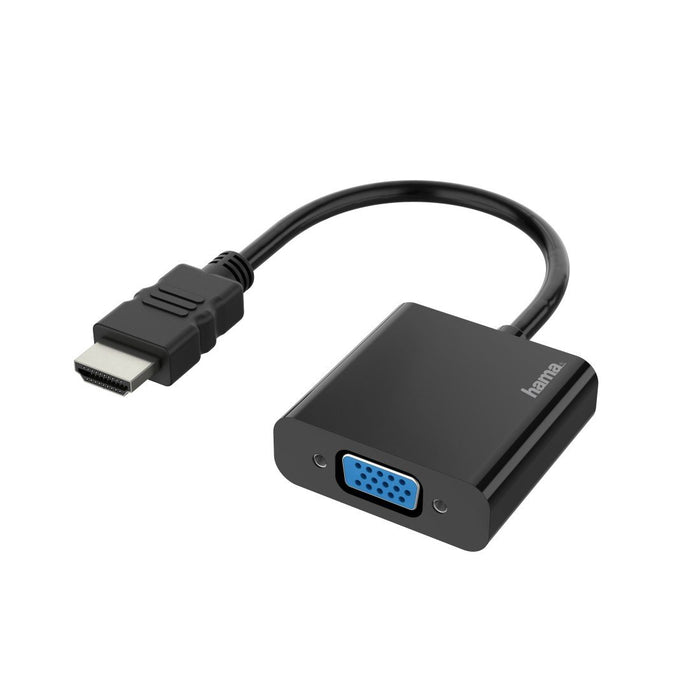EAN 4047443437457 - Hama 00200343 adaptador de cable de vídeo 0,15 m HDMI tipo A (Estándar) VGA (D-Sub) Negro imagen 1