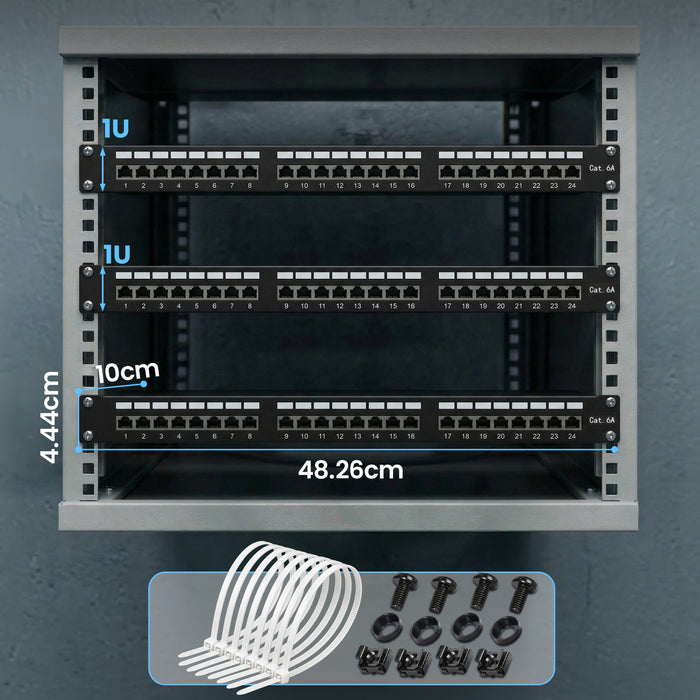 EAN 5907207228266 - Extralink CAT6A STP Patchpanel 24 porty imagen 4