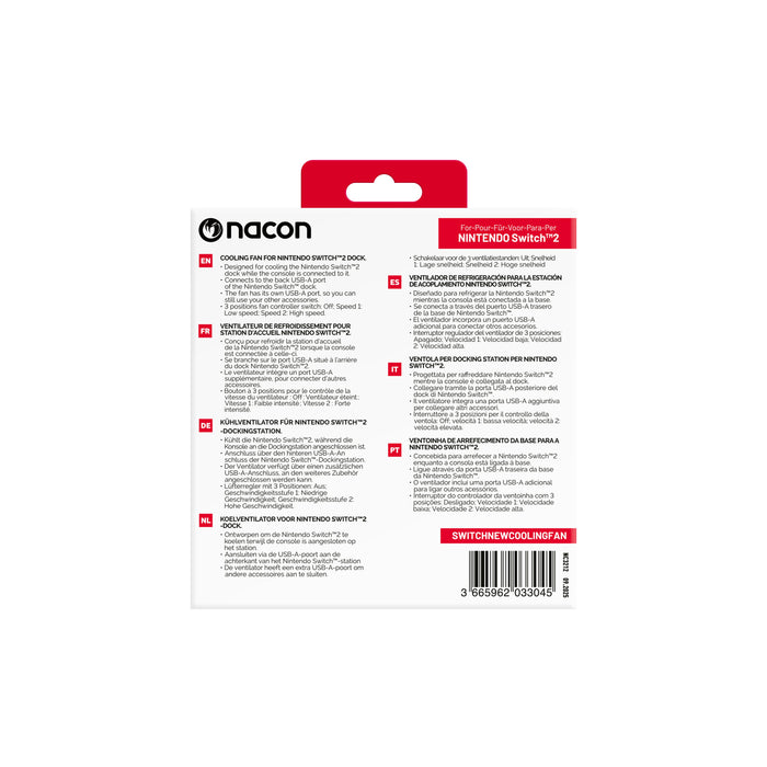 EAN 3665962033045 - NACON SWITCHNEWCOOLINGFAN accesorio y piza de videoconsola Ventilador de refrigeración imagen 6