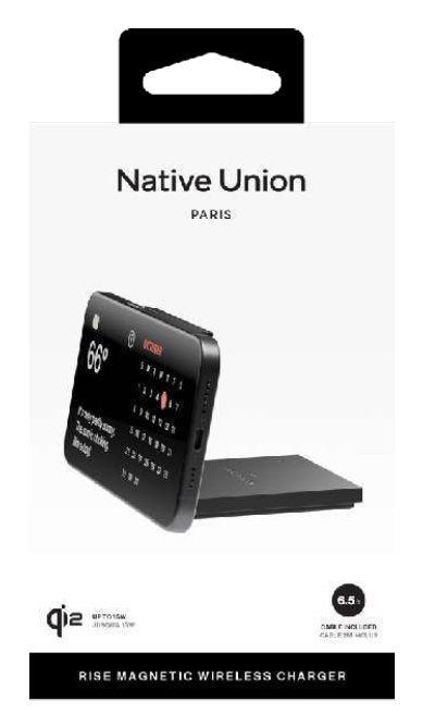 EAN 4895200483991 - Native Union Rise Solo Qi2 Smartphone Negro USB Cargador inalámbrico Interior imagen 3