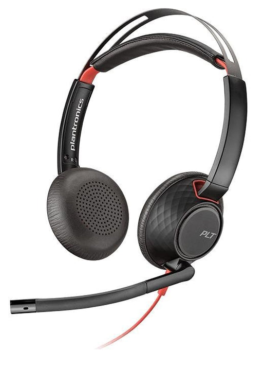 EAN 0017229158559 - Poly Blackwire 5220 Auriculares Alámbrico Diadema Llamadas/Música USB tipo A Negro, Rojo imagen 1