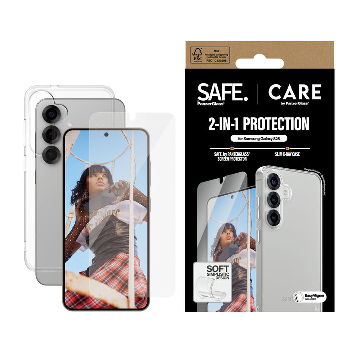 EAN 5715685016110 - PanzerGlass CARE™ by ® 2-in-1 Bundle Samsung Galaxy S25 Protector de pantalla 1 pieza(s) imagen 2